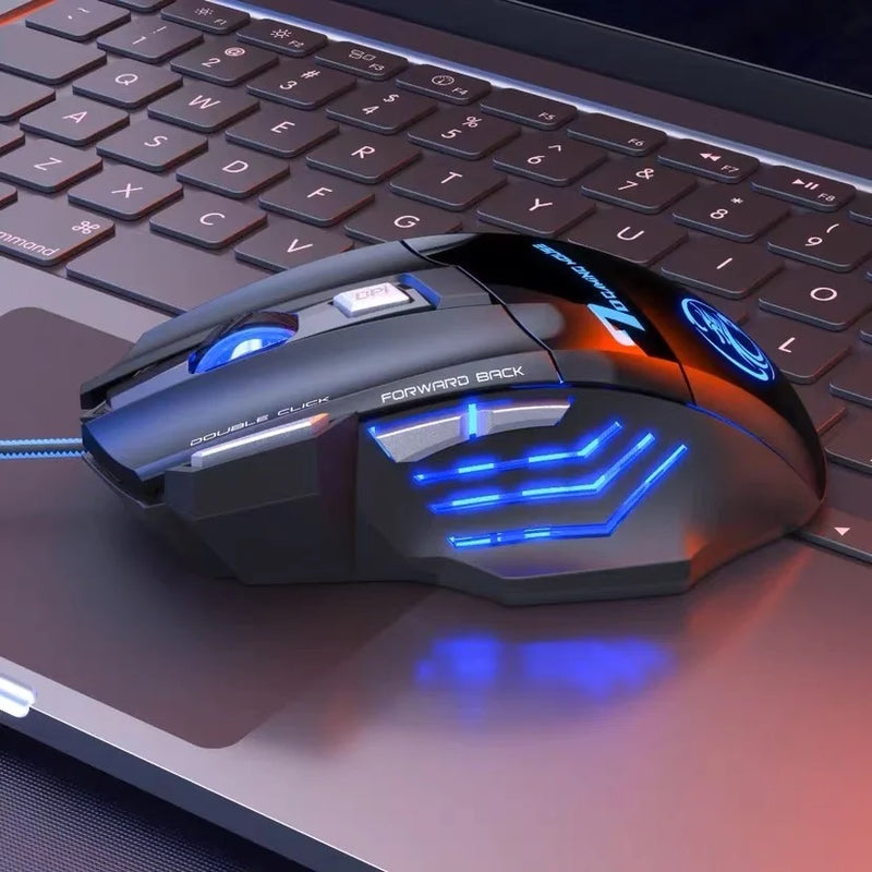 Mouse gamer para jogo / 3200dpi com LED laser X7 USB com  Botões Profissional