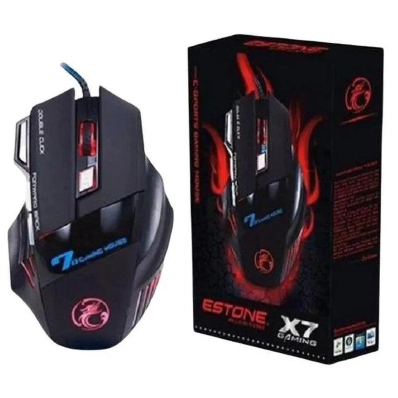 Mouse gamer para jogo / 3200dpi com LED laser X7 USB com  Botões Profissional