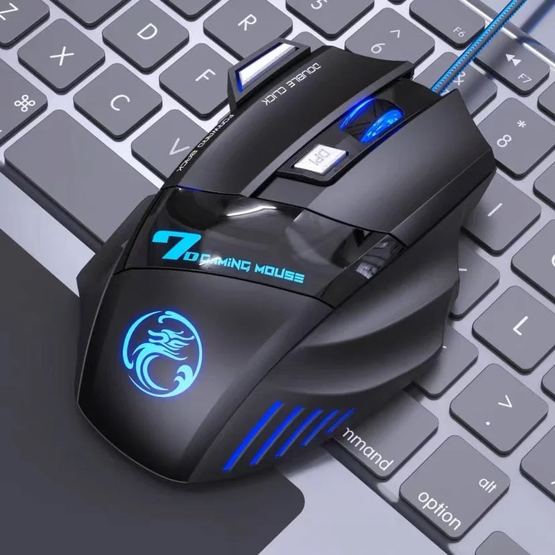 Mouse gamer para jogo / 3200dpi com LED laser X7 USB com  Botões Profissional