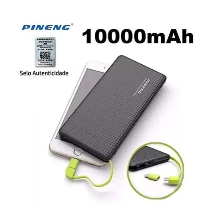 Power Bank 10.000mAh portátil / Pineng com selo de Originalidade