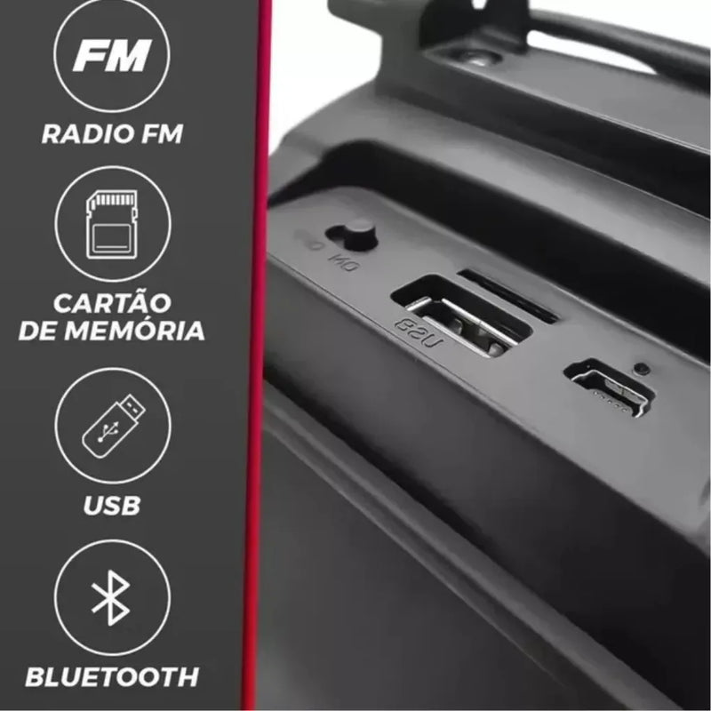 Caixa de Som Portátil Wireless Bluetooth / Imersiva Excelente Qualidade 9D