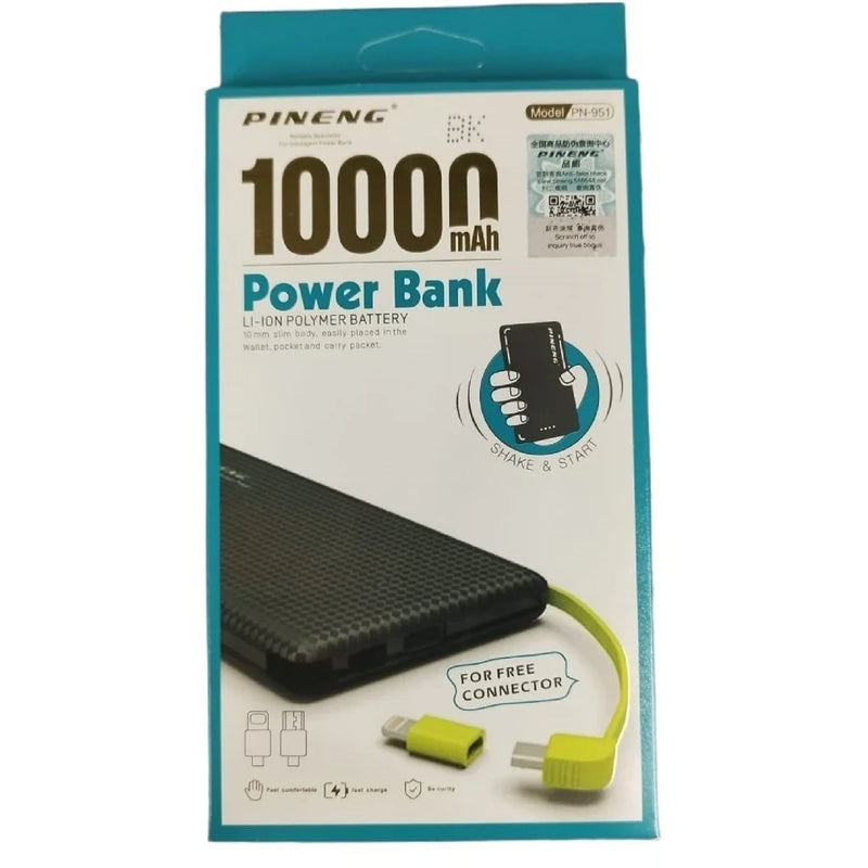 Carregador Portátil Celular 10000mah Bateria Externa Pineng PN - 951