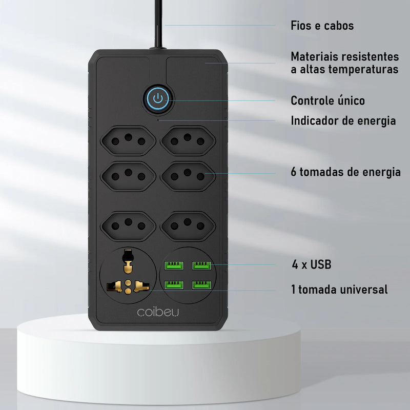 Extension Outlet, Line Filter, Power Extension, USB Socket, Plug, Water Plug, Brazil Line Filter, 100-220V,10A