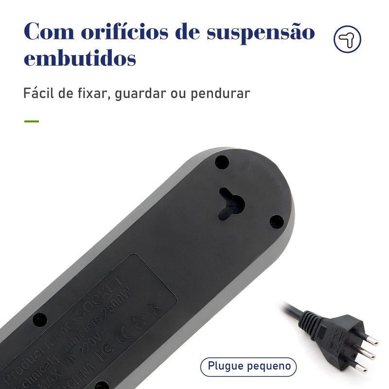 Extension Outlet, Line Filter, Power Extension, USB Socket, Plug, Water Plug, Brazil Line Filter, 100-220V,10A